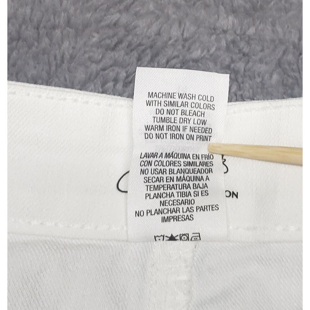Vintage Jaclyn Smith 2010s White Denim Skirt Women’s 14 Stretch Pockets - Picture 4 of 9